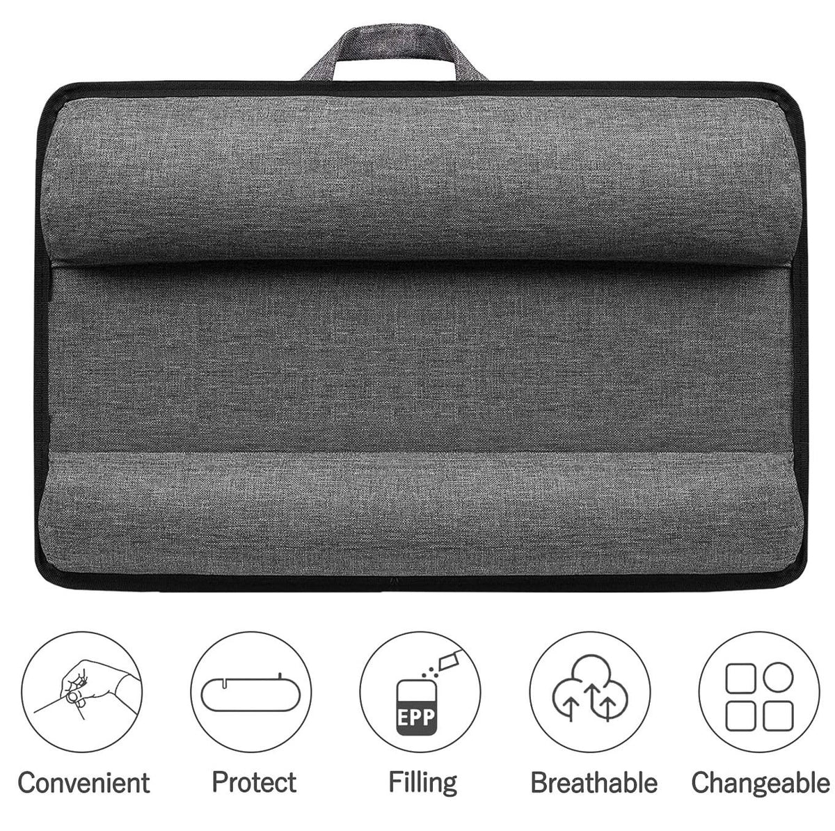 Portable Laptop Desk with Device Ledge, Mouse Pad and Phone Holder for Home Office (Black, 40cm) Tristar Online