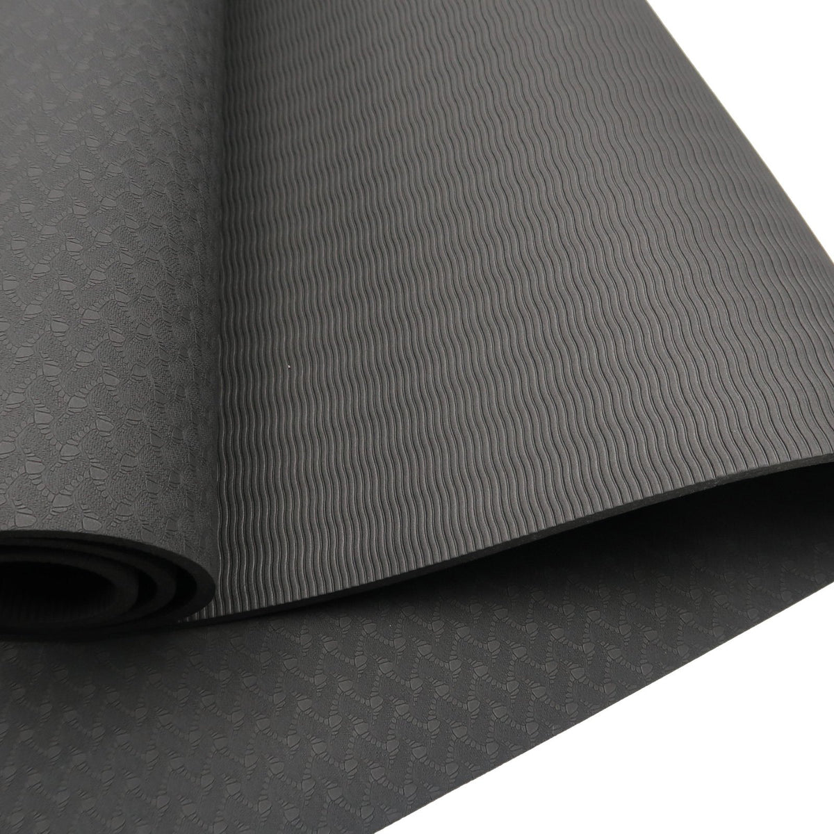 Powertrain Eco-friendly Dual Layer 6mm Yoga Mat | Midnight | Non-slip Surface And Carry Strap For Ultimate Comfort And Portability Tristar Online