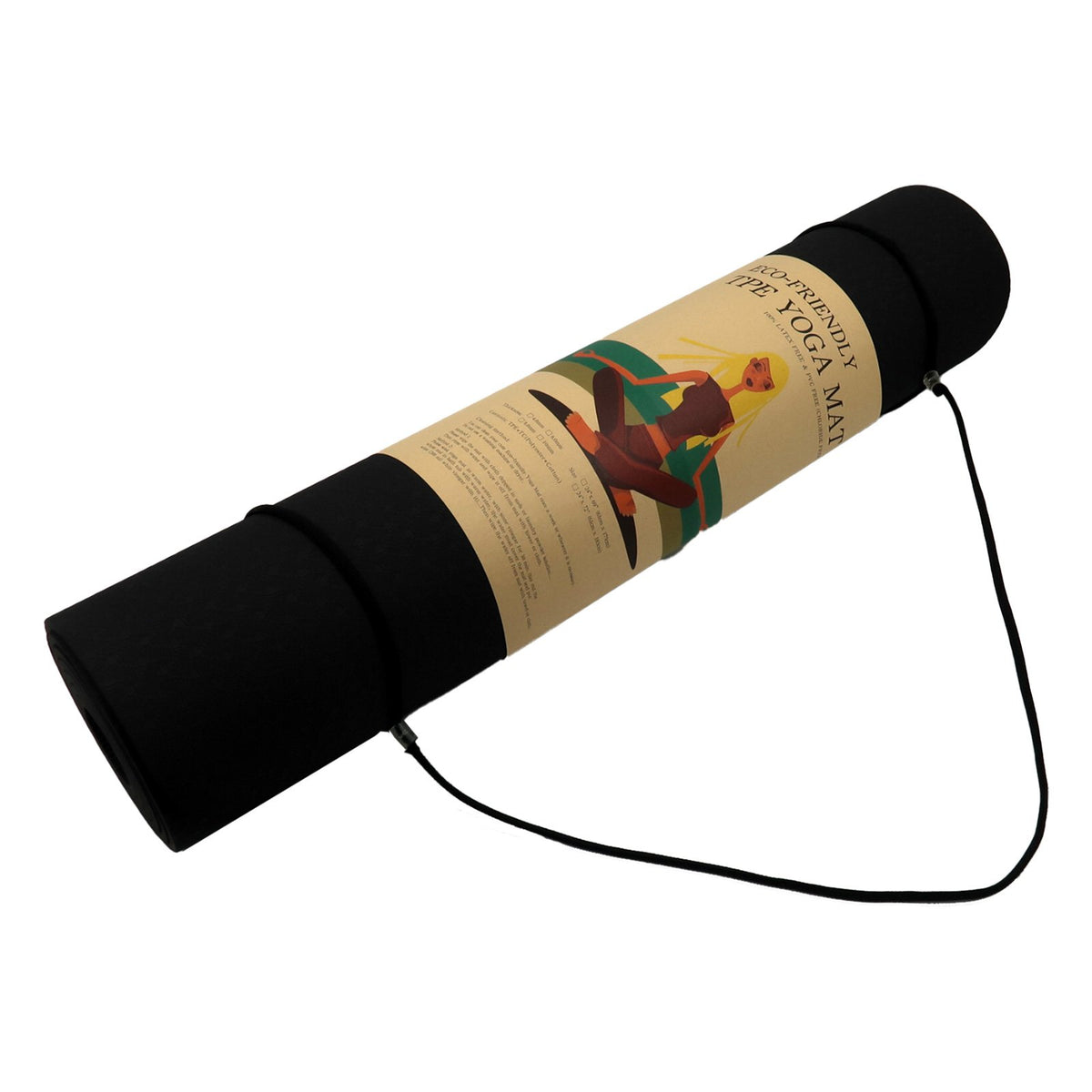 Powertrain Eco-friendly Dual Layer 6mm Yoga Mat | Midnight | Non-slip Surface And Carry Strap For Ultimate Comfort And Portability Tristar Online