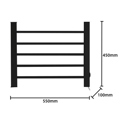 Pronti Heated Towel Rack Electric Bathroom Towel Rails Warmer Ev-90 -black Tristar Online