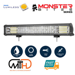 20 inch Philips LED Light Bar Quad Row Combo Beam 4x4 Work Driving Lamp 4wd Tristar Online