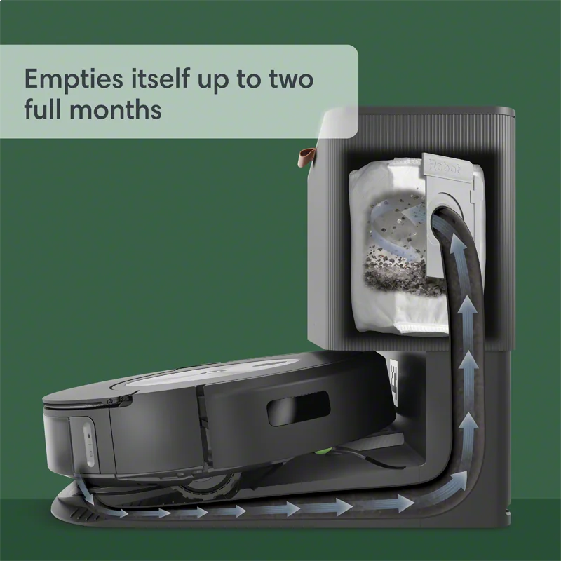 iRobot Roomba j7+ Plus Combo Self-Emptying Robotic Vacuum Cleaner & Mop - Black iRobot