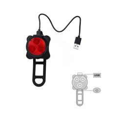 Waterproof Bicycle Bike Lights Front Rear Tail Light Lamp USB Rechargeable IPX4 Tristar Online