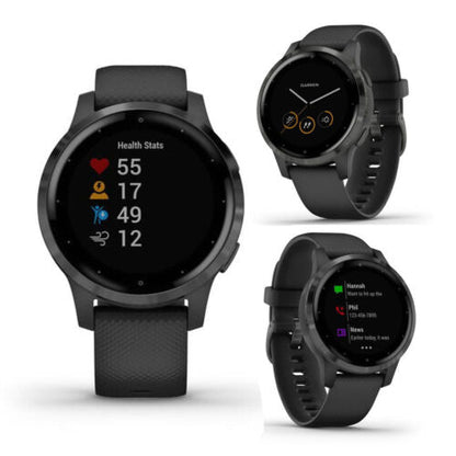 Garmin Vivoactive 4S GPS Running Fitness Smart Multi Sports Watch - Black Slate (Refurbished Grade-B) Garmin
