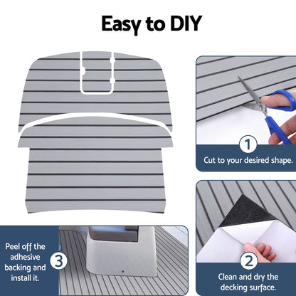 Seamanship EVA Foam Boat Flooring Mat Decking Sheet 240x90x0.6cm Light Grey Tristar Online