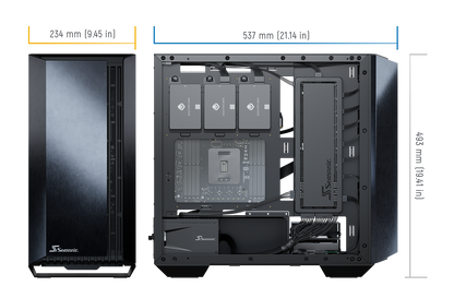 Seasonic Syncro Q704 Aluminum Case with Syncro DPC-850 850W 80 Plus Platinum PSU &amp; Connect Module RED DOT AWARD WINNER 2021 Tristar Online