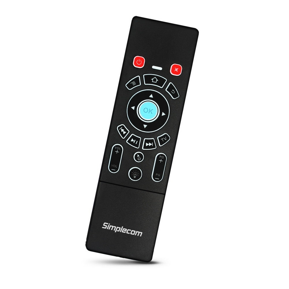 Simplecom RT250 Rechargeable 2.4GHz Wireless Remote Air Mouse Keyboard with Touch Pad and Backlight Tristar Online