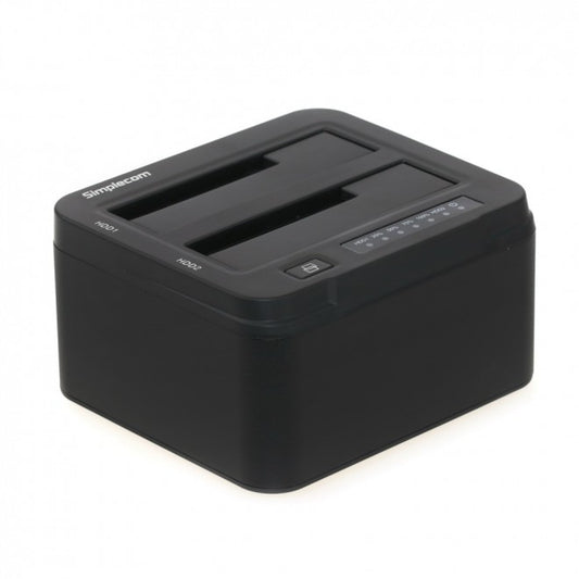 Simplecom SD322 Dual Bay USB 3.0 Aluminium Docking Station for 2.5" and 3.5" SATA HDD Black Tristar Online