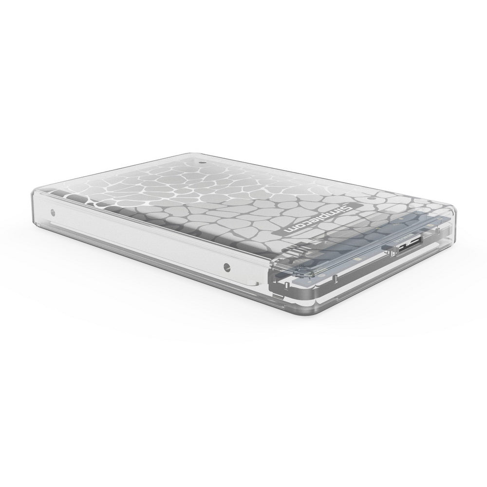 Simplecom SE101 Compact Tool-Free 2.5'' SATA to USB 3.0 HDD/SSD Enclosure Transparent Clear Tristar Online