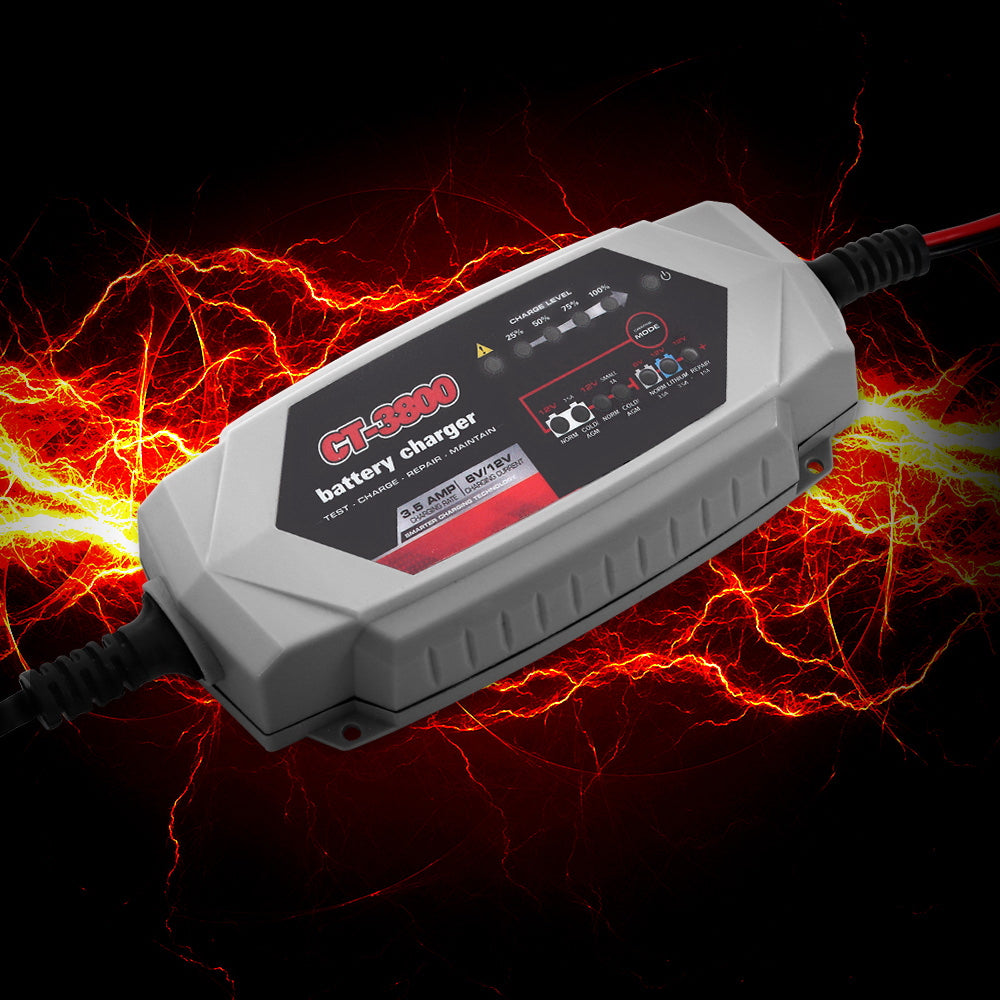 Smart Battery Charger 3.5A 12V 6V Automatic SLA AGM Car Truck Boat Motorcycle Caravan Tristar Online