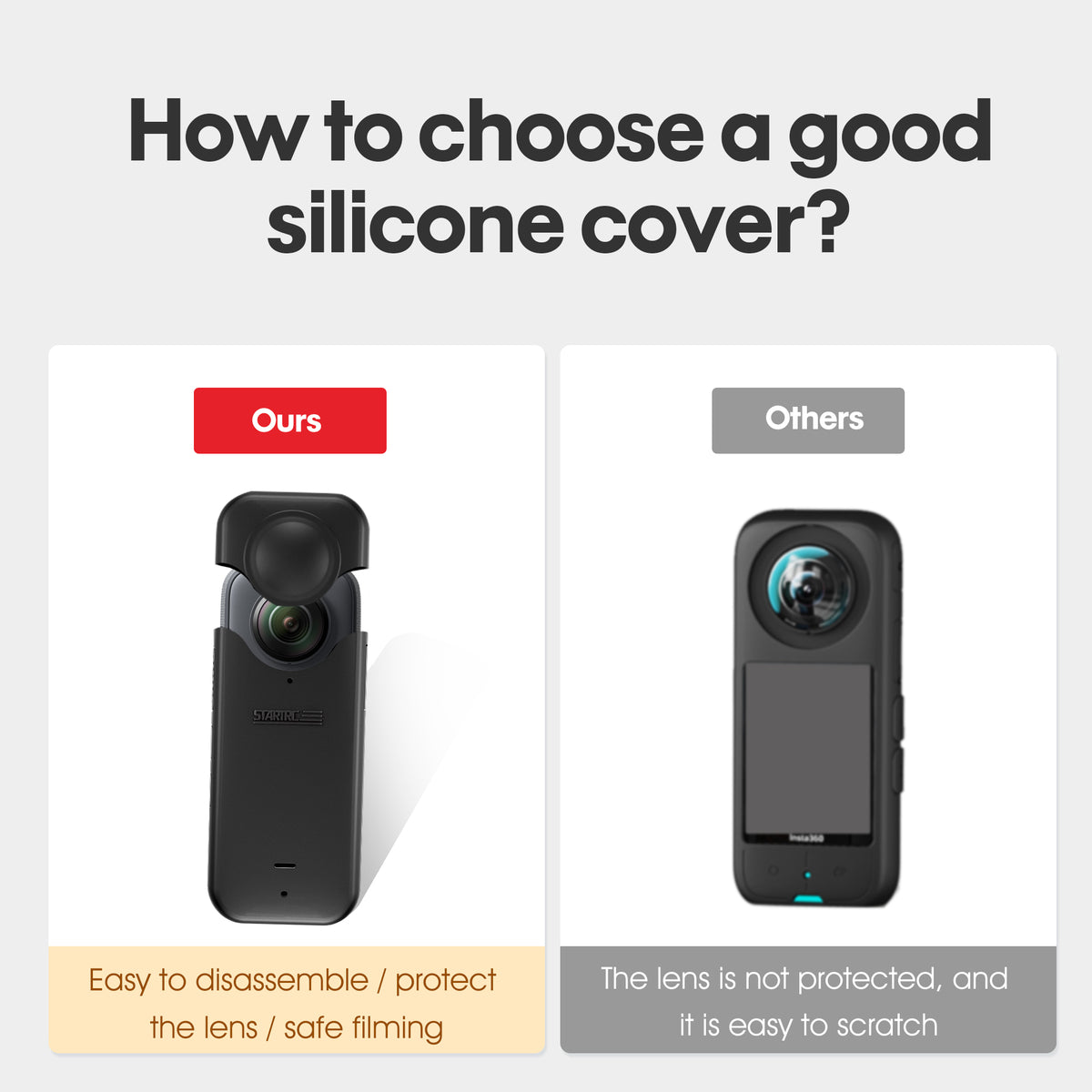 STARTRC Silicone Protective Case for Insta360 One X3 Camera Acessories Soft Tristar Online