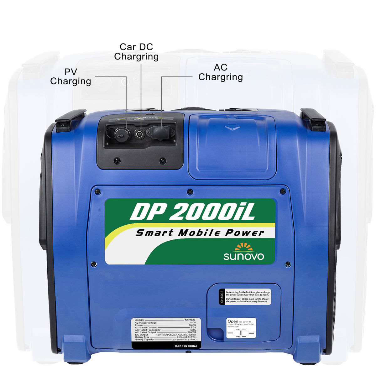 Sunovo 2000W Portable Power Station Solar Inverter Generator Tristar Online