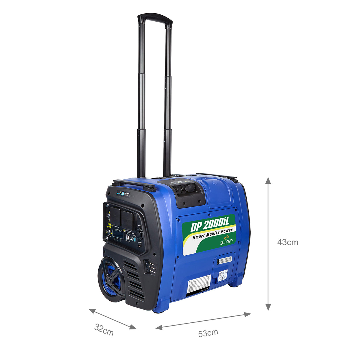 Sunovo 2000W Portable Power Station Solar Inverter Generator Tristar Online