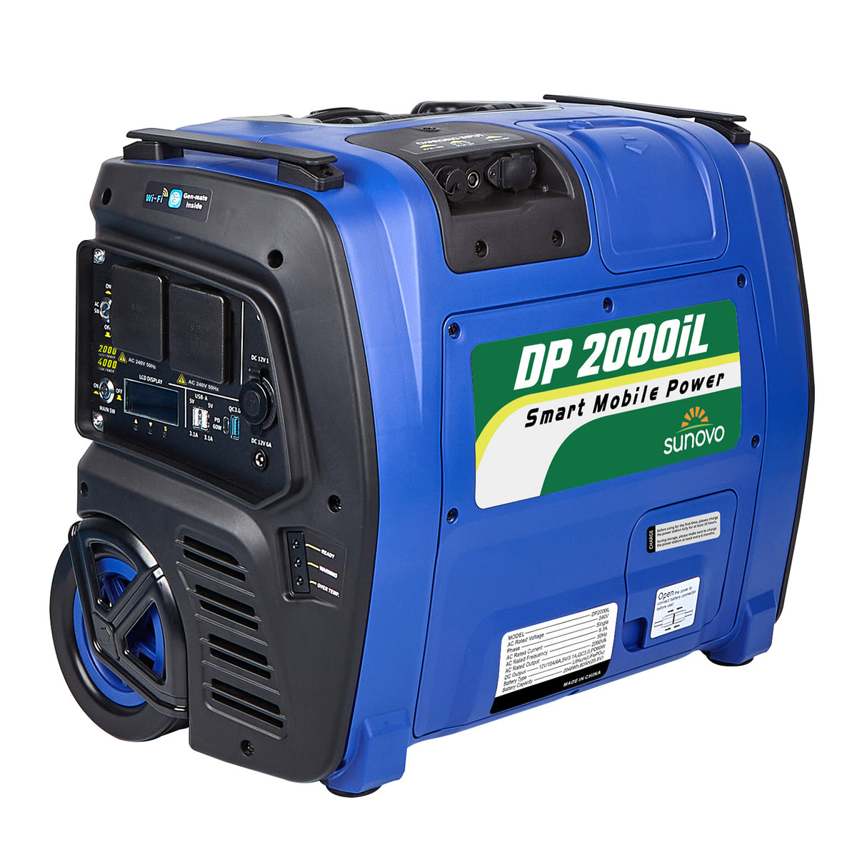 Sunovo 2000W Portable Power Station Solar Inverter Generator Tristar Online