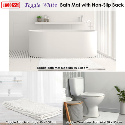 Toggle Microfiber Bath Mat Medium White Tristar Online
