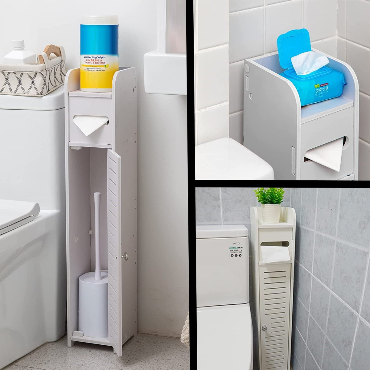 Toilet Paper Roll Holder for Bathroom (White, 80 cm) Tristar Online
