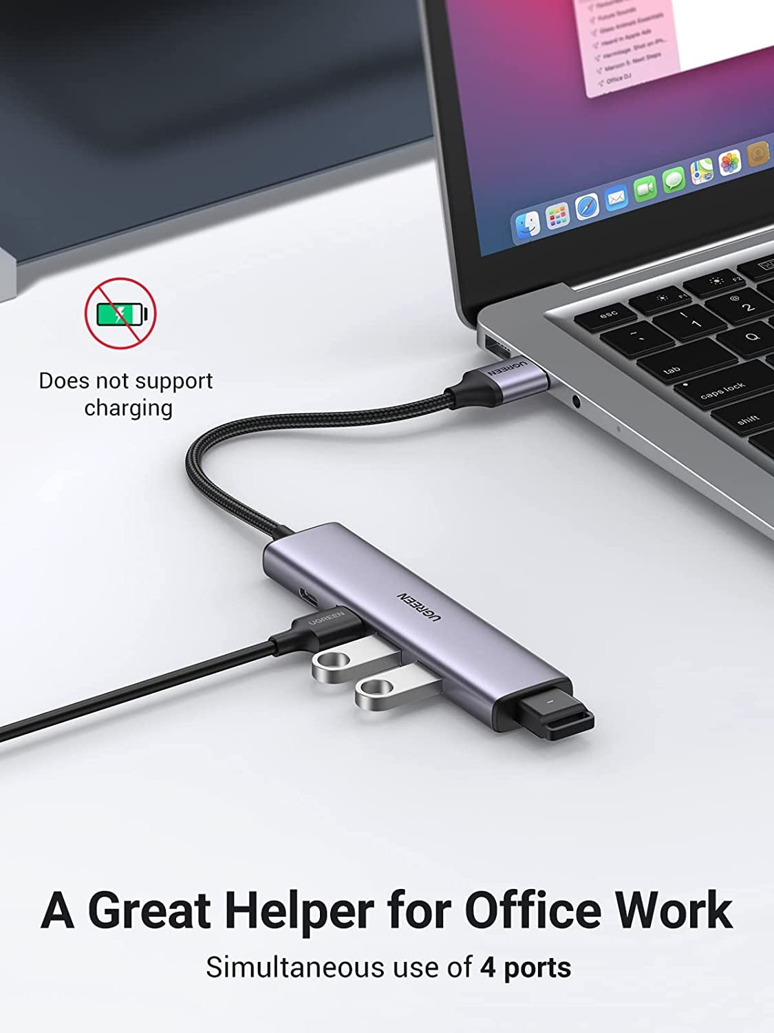 UGREEN 20805 USB 3.0 4-Port Hub with USB-C Power Port Tristar Online