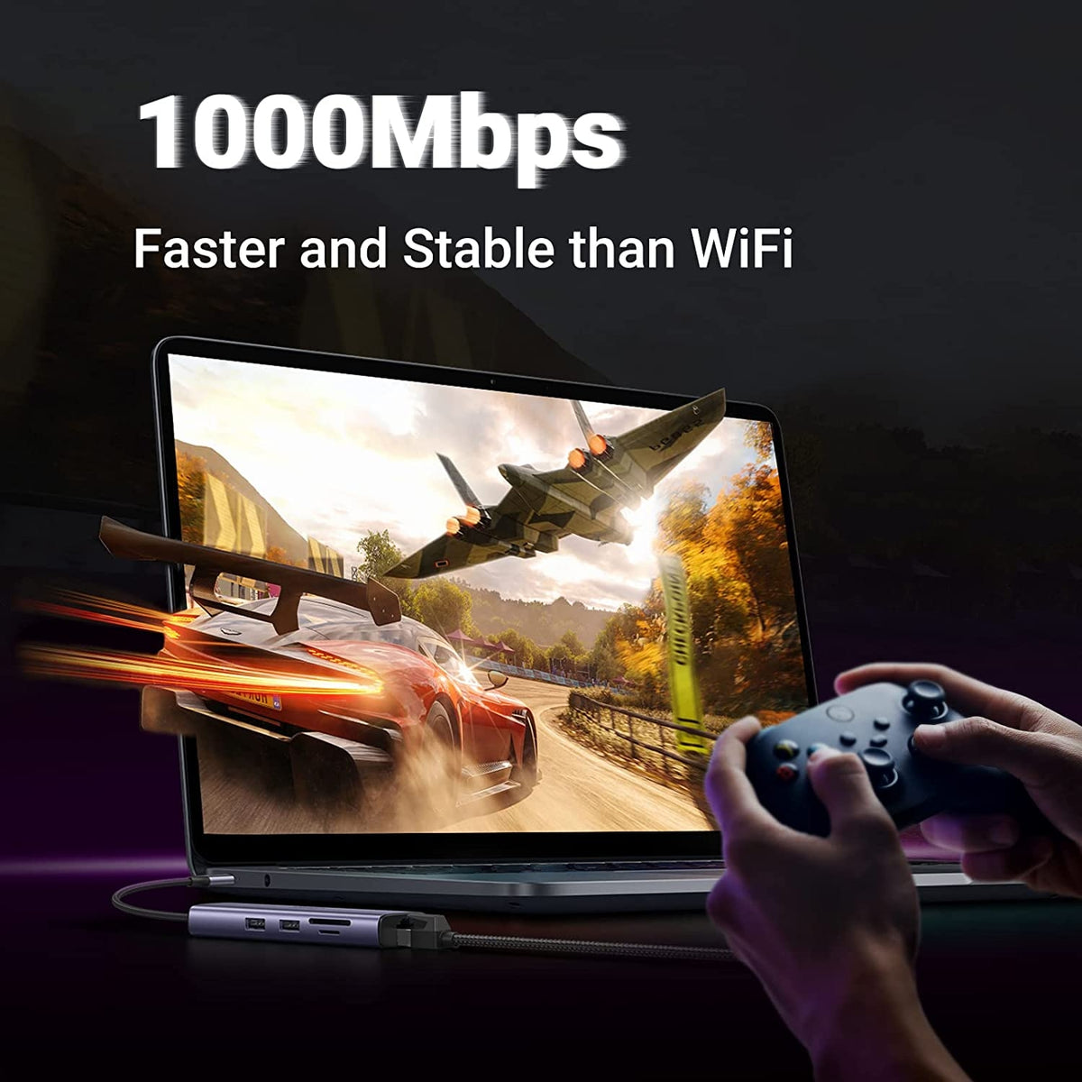 UGREEN 60515 USB-C to HDMI/Ethernet Adapter with Card Reader Tristar Online