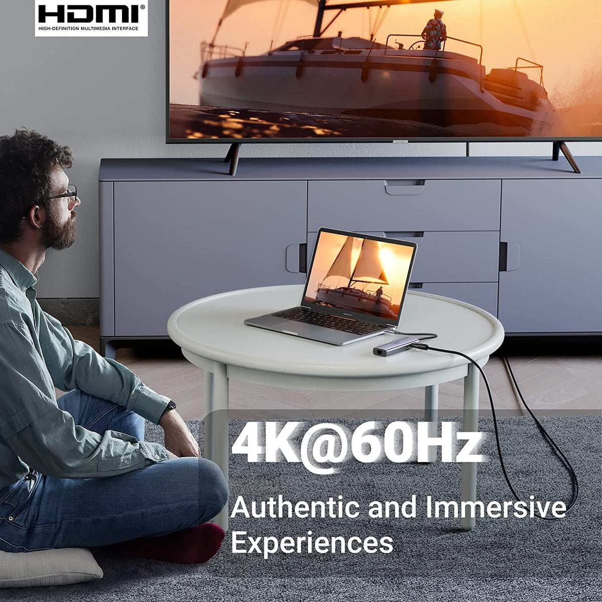 UGREEN 60515 USB-C to HDMI/Ethernet Adapter with Card Reader Tristar Online