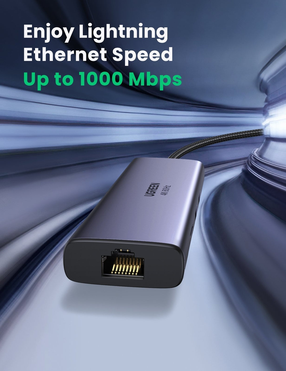 UGREEN 60515 USB-C to HDMI/Ethernet Adapter with Card Reader Tristar Online