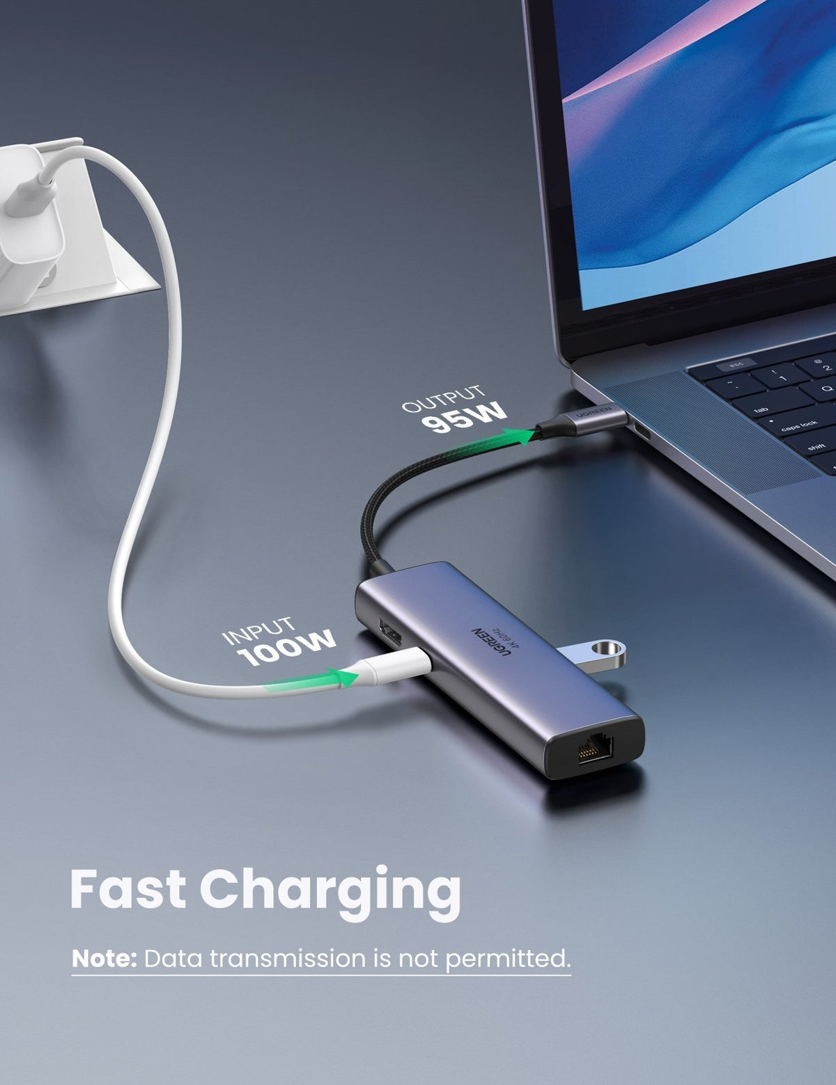 UGREEN 60515 USB-C to HDMI/Ethernet Adapter with Card Reader Tristar Online