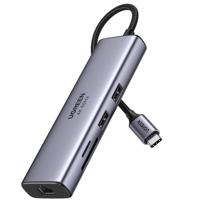 UGREEN 60515 USB-C to HDMI/Ethernet Adapter with Card Reader Tristar Online