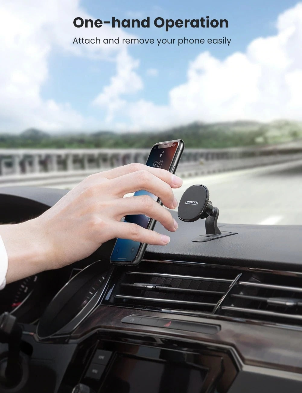 UGREEN 80785 Magnetic Phone Car Mount Tristar Online