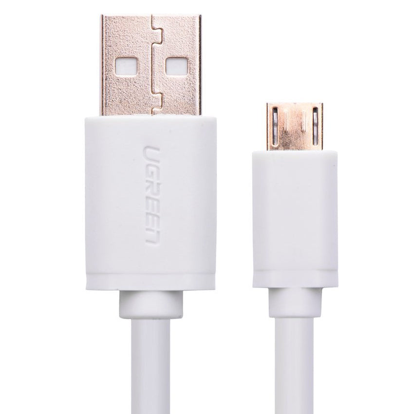 UGREEN Micro USB Male to USB Male cable Gold-Plated - White 2M (10850) Tristar Online