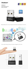 Simplecom NW602 AC600 Dual Band Nano USB WiFi Wireless Adapter Tristar Online