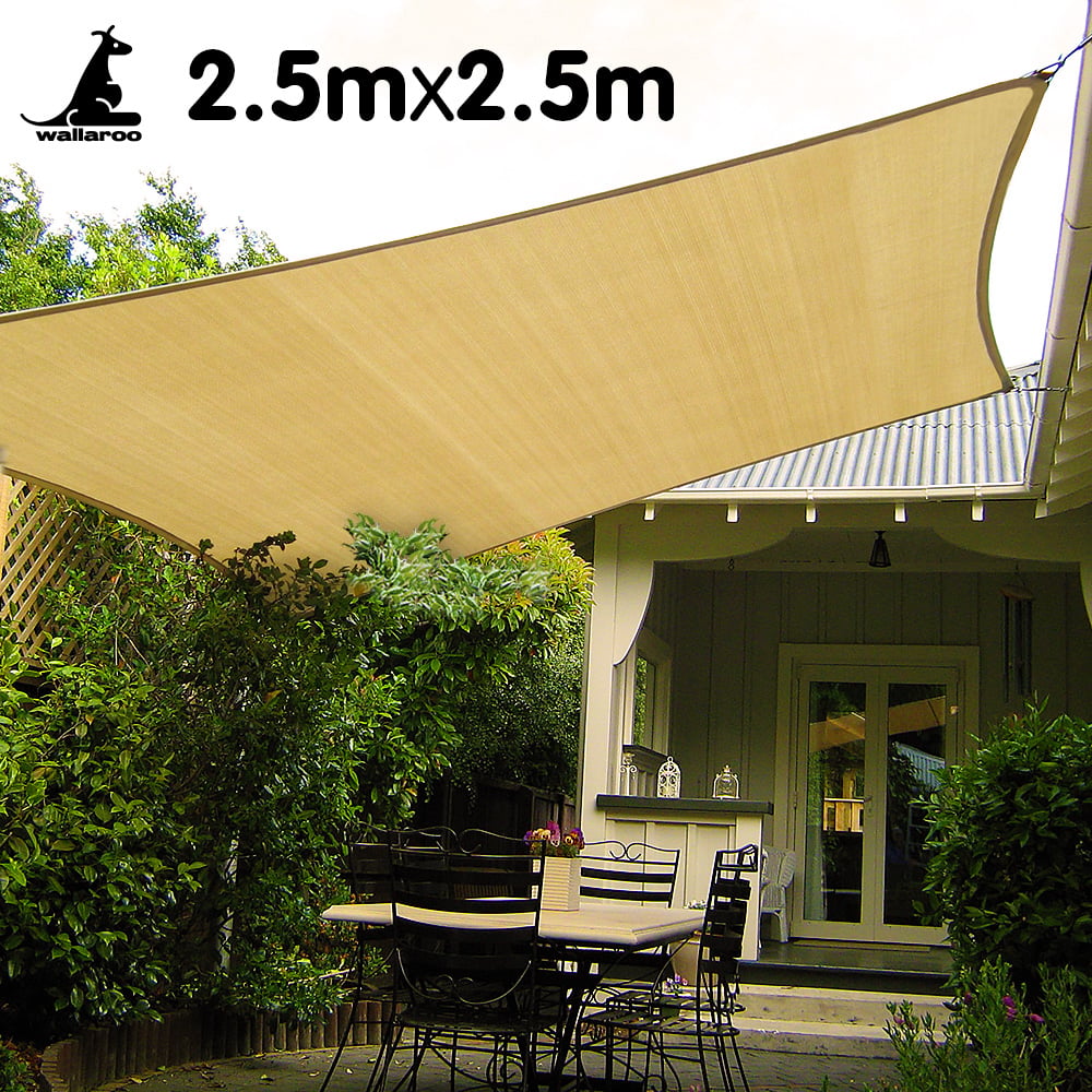 Wallaroo Square Shade Sail 2.5 x 2.5m - Sand Tristar Online
