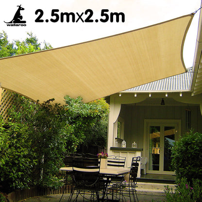 Wallaroo Square Shade Sail 2.5 x 2.5m - Sand Tristar Online