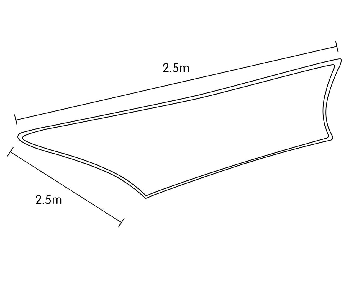Wallaroo Square Shade Sail 2.5 x 2.5m - Sand Tristar Online
