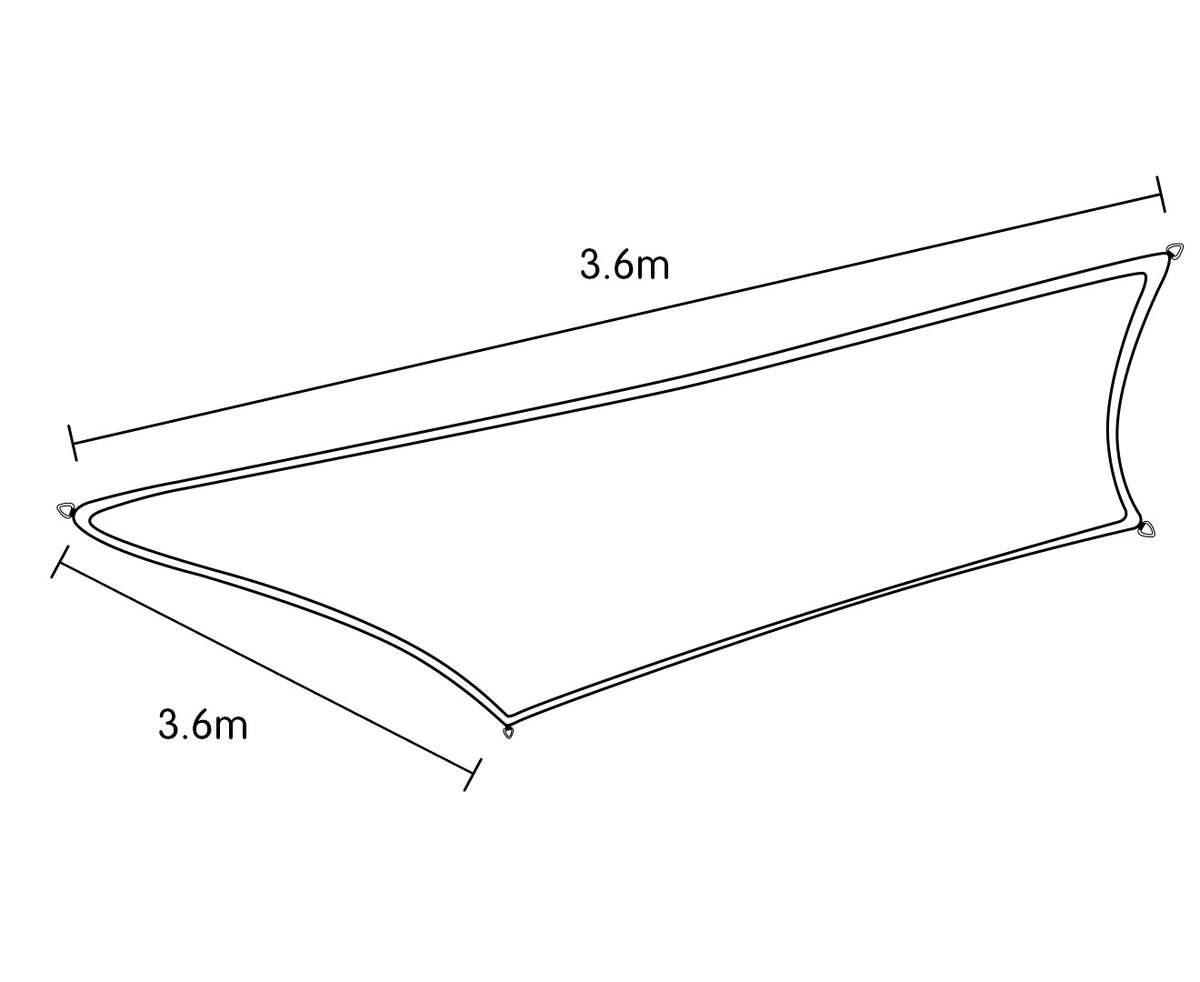 Wallaroo Square Shade Sail 3.6m x 3.6m - Sand Tristar Online