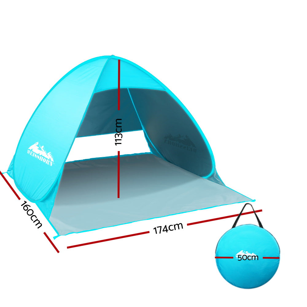 Weisshorn Pop Up Beach Tent Camping Hiking 3 Person Sun Shade Fishing Shelter Tristar Online