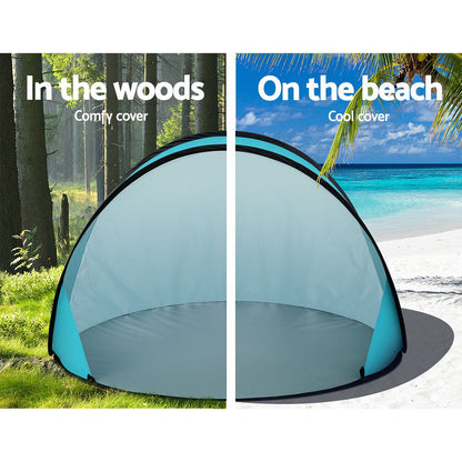Weisshorn Pop Up Beach Tent Camping Portable Sun Shade Shelter Fishing Tristar Online