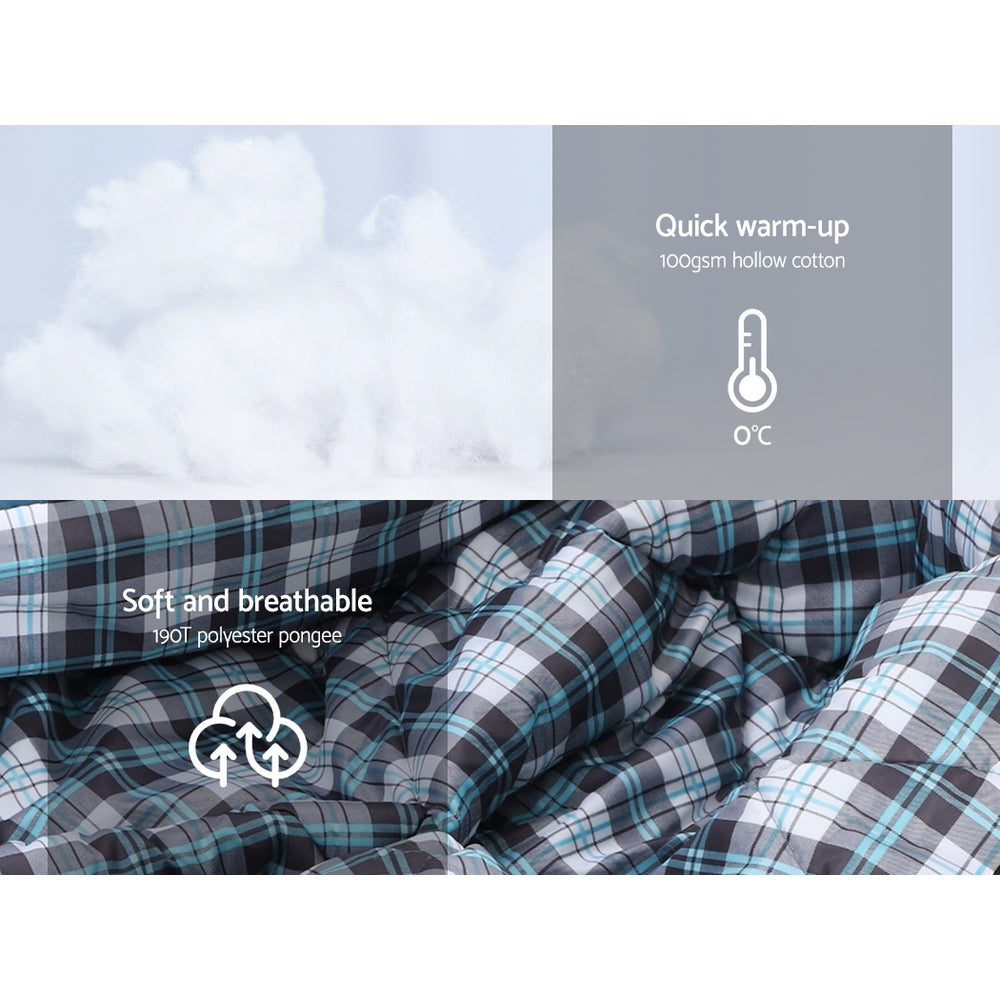 Weisshorn Sleeping Bag Single Camping Hiking Winter Thermal Tristar Online