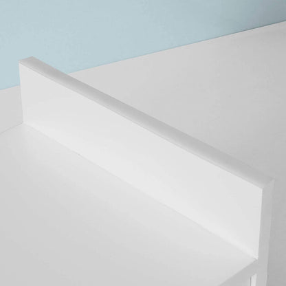 White Monitor Stand Desk Organizer with 2 Drawers Tristar Online