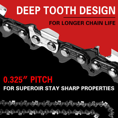 X-BULL 20'' Chainsaw Bar and Chain 0 .325 Pitch Gauge 76 Link Universal Tristar Online