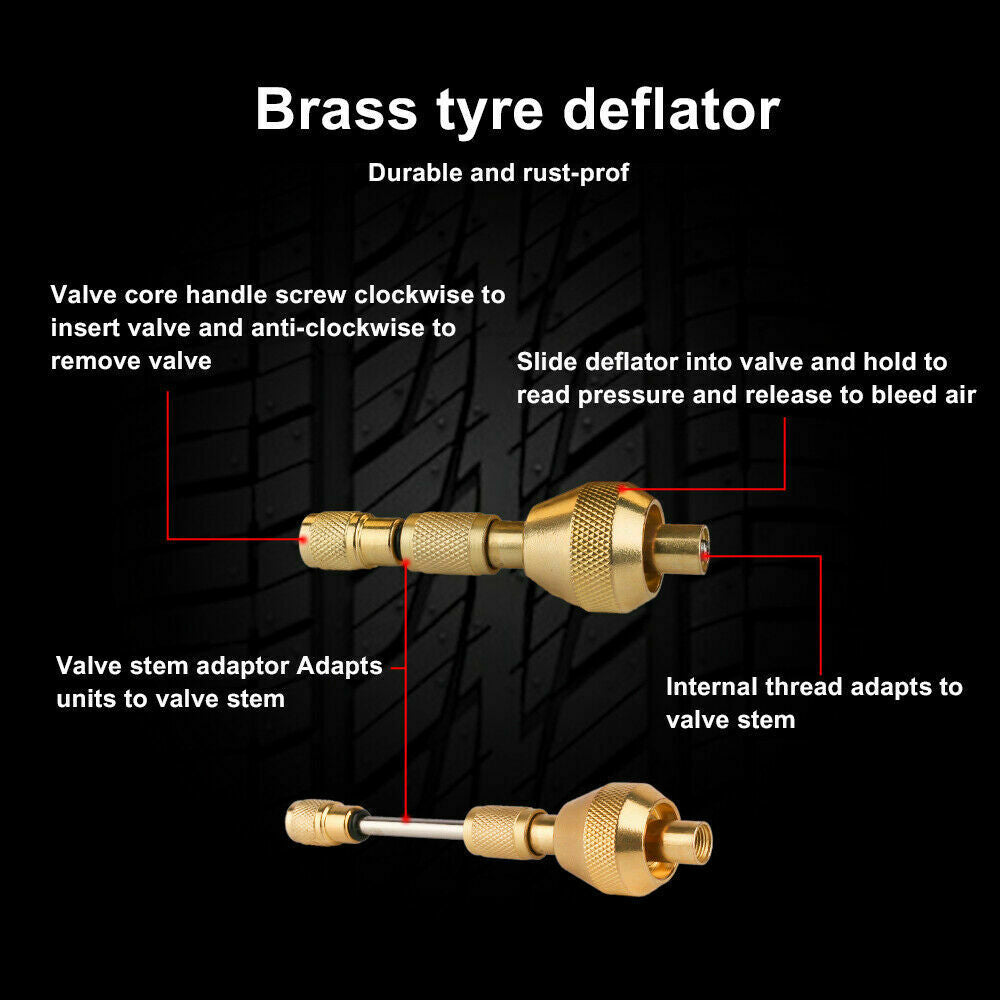 X-BULL Tyre Deflator Tire Air Deflators Rapid With Pressure Gauge Valve Tool 4WD Tristar Online