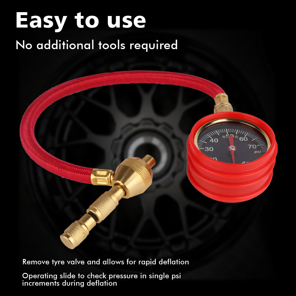 X-BULL Tyre Deflators Tire Automatic 4WD Pressure Gauge 4 Brass Deflator Tristar Online