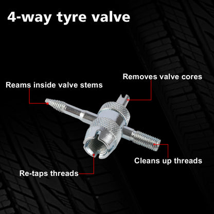 X-BULL Tyre Deflators Tire Automatic 4WD Pressure Gauge 4 Brass Deflator Tristar Online