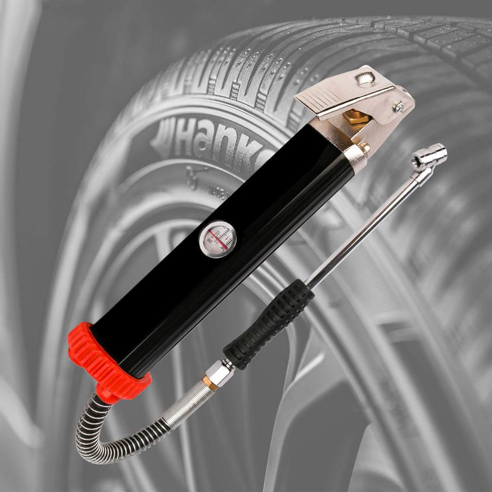 X-BULL Tyre Inflator with Pressure Gauge Heavy Duty Aluminium Die Cast Body 160PSI Tristar Online