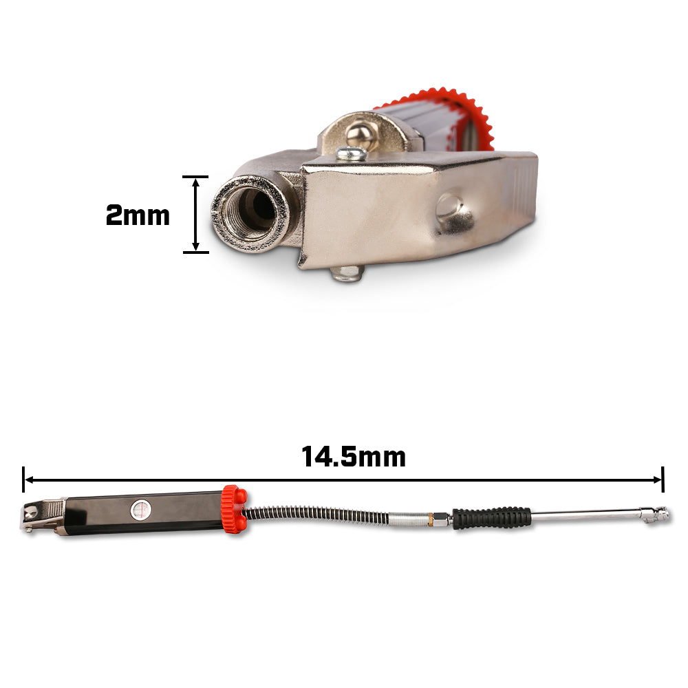 X-BULL Tyre Inflator with Pressure Gauge Heavy Duty Aluminium Die Cast Body 160PSI Tristar Online